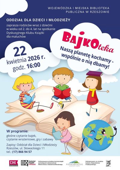 Grafika promująca spotkanie dla dzieci Naszą planetę kochamy